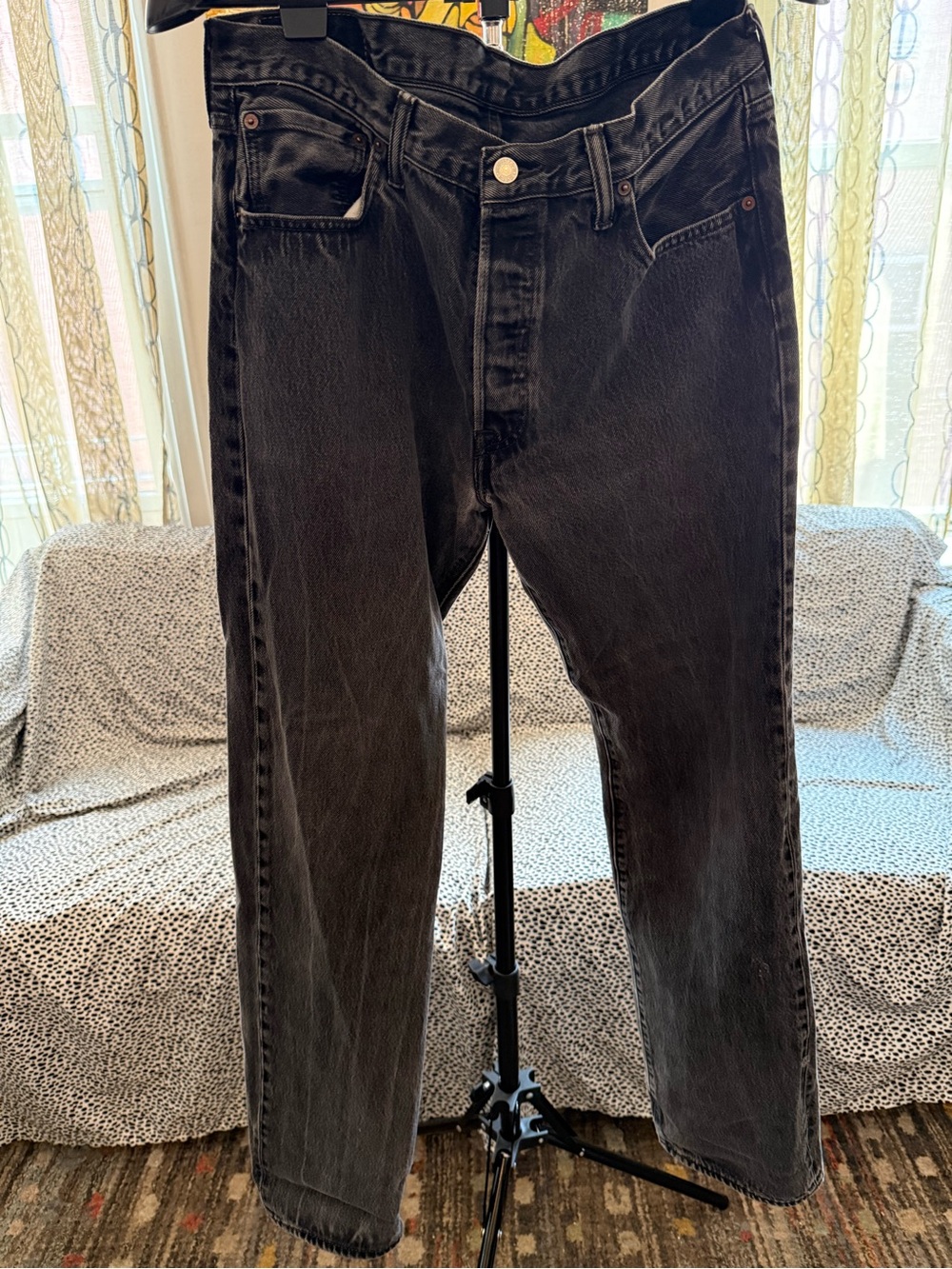 Levi's Vintage 501s Men's Black Relaxed Straight Jeans